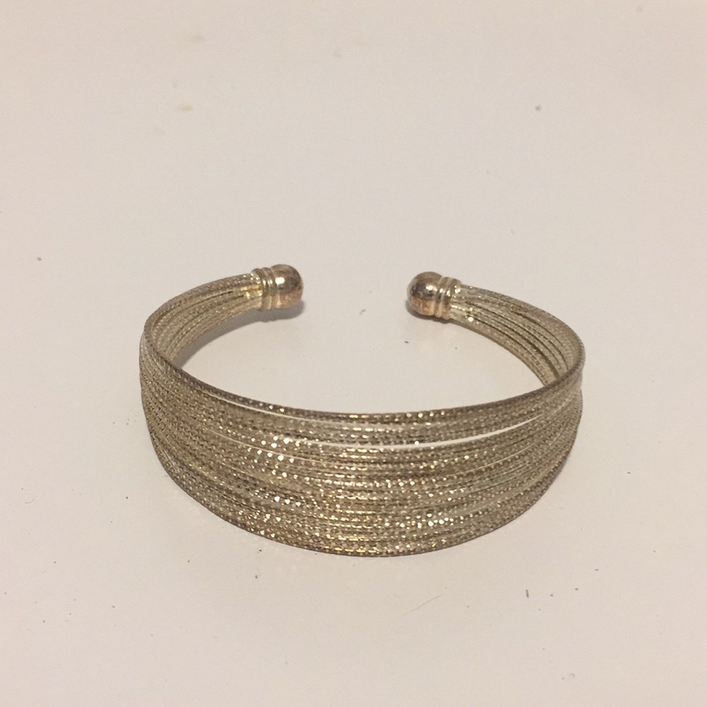 Multi strand gold cuff